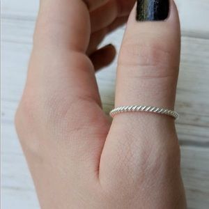 Spiral Sterling Silver Minimalist Stacking Ring